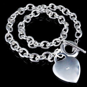 Silver "Tiffany Style" Heart Necklace