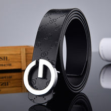 Leather Belt with "G "Buckle
