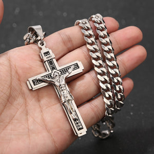 Stainless Steel Cross with 24 Inch Chain
