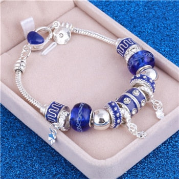 Crystal Charm Bracelets (choice of colors)