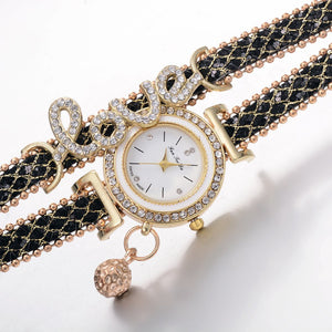 Luxurious Crystal "LOVE" Watch