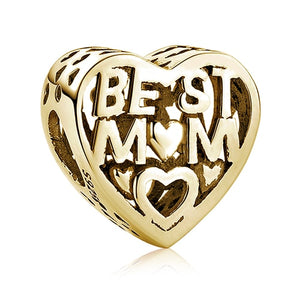 925 Sterling Silver & Rose Color Pandora Style Charms