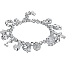 Silver Bangle Charm Bracelet